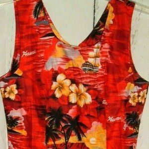 Kys Hawaiian Women's Sleeveless Tank Dress Vtg S